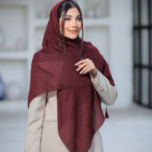 روسری نخی زرشکی