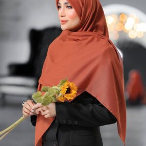 روسری نخی آجری